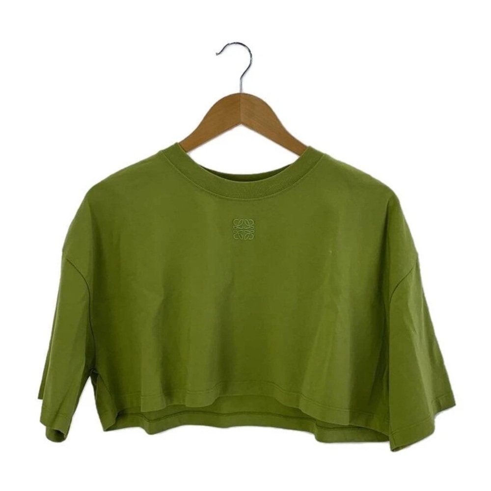 Loewe Green Boxy Crop T-Shirt